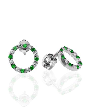 Two Toned Crystal Studs In Sterling Silver The Aurora, image 