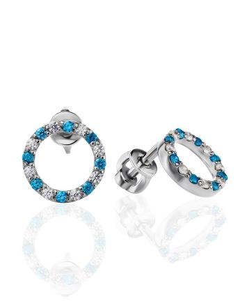Blue And White Crystal Studs The Aurora, image 