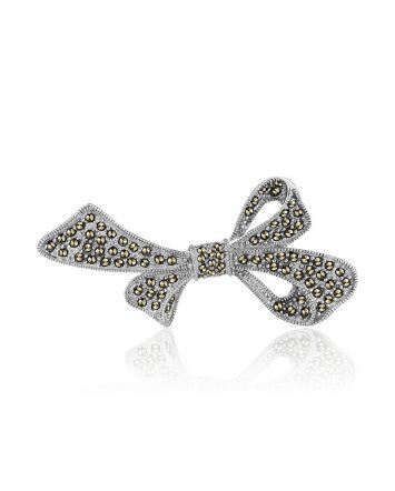 Sterling Silver Brooch With Marcasites The Lace, image 