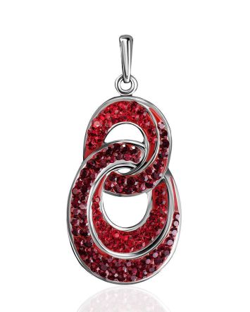 Red Crystal Encrusted Pendant The Eclat, image 