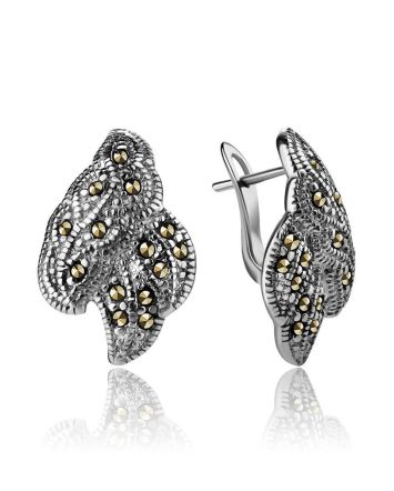 Refined Silver Earrings With Marcasites The Lace, image 