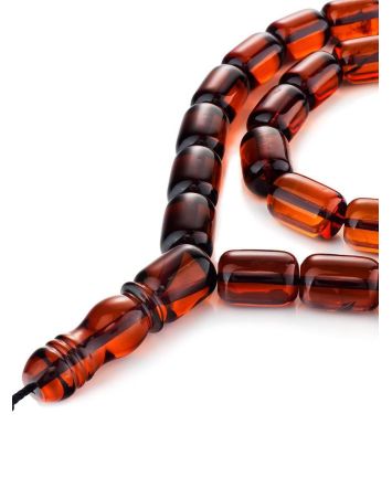 33 Islamic Amber Prayer Beads, image 