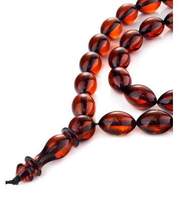 33 Cherry Amber Muslim Prayer Beads, image 