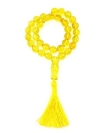 33 Amber Islamic Prayer Beads With Tassel, image 