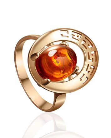 Golden Amber Adjustable Ring The Ellas, Ring Size: Adjustable, image 