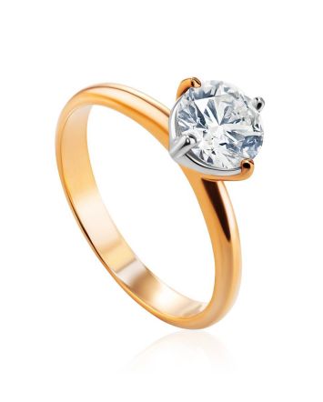 Solitaire Diamond Ring In Gold, Ring Size: 9 / 19, image 