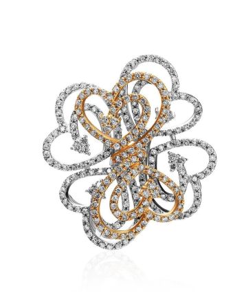 Filigree Golden Diamond Pendant, image 