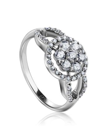 Diamond Statement Ring In Gold, Ring Size: 7 / 17.5, image 