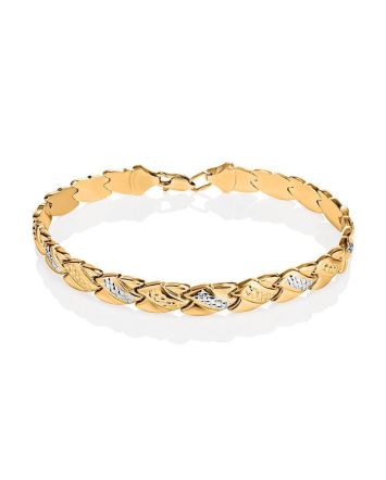 Two Toned Golden Link Bracelet, image 
