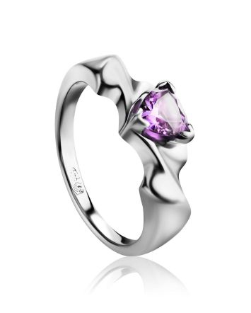 Silver Ring With Luminous Amethyst, Ring Size: 6.5 / 17, image 