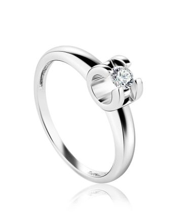 Solitaire Diamond Ring In White Gold, Ring Size: 6 / 16.5, image 