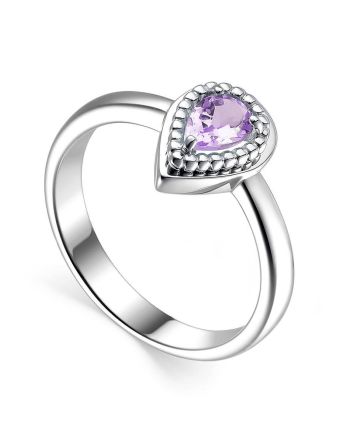 Sterling Silver Amethyst Ring, Ring Size: 8 / 18, image 