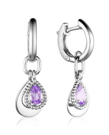 Sterling Silver Amethyst Dangles, image 
