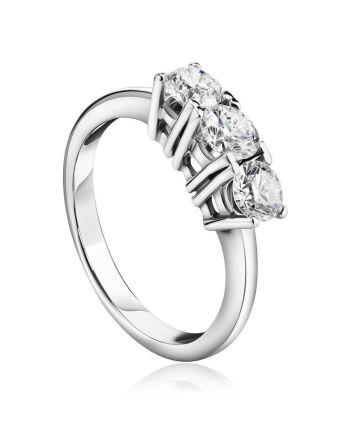 Three Diamonds Ring In Gold, Ring Size: 6.5 / 17, image 