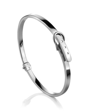 White Gold Bangle Bracelet, image 