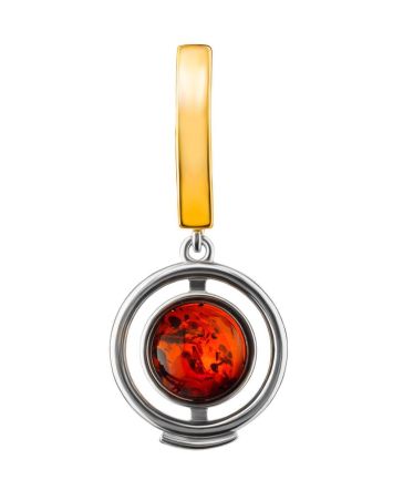 Gold Plated Silver Pendant With Amber The Lumiere, image 