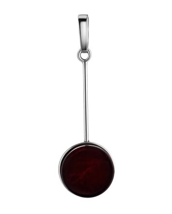 Silver Amber Dangle Pendant The Furor, image 