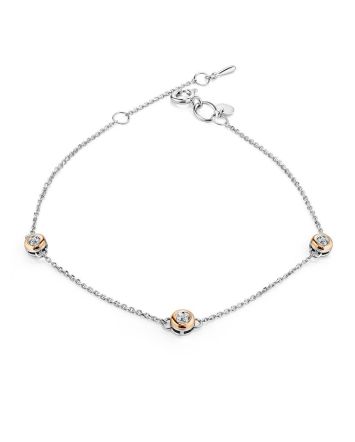 Silver Golden Diamond Bracelet The Diva, image 