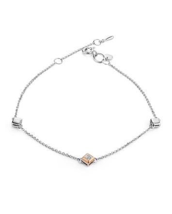 Silver Golden Bracelet With Diamond The Diva, image 