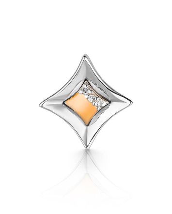 Silver Golden Pendant With Diamonds The Diva, image 