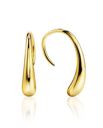 Statement 18ct Gold on Sterling Silver Drop Earrings The Liquid, image 