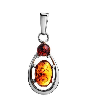Sterling Silver Amber Pendant The Prussia, image 