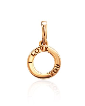 Cute Gold Plated Pendant With Engraving, image 