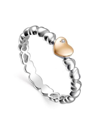 Silver Diamond Ring The Diva Collection, Ring Size: 8 / 18, image 