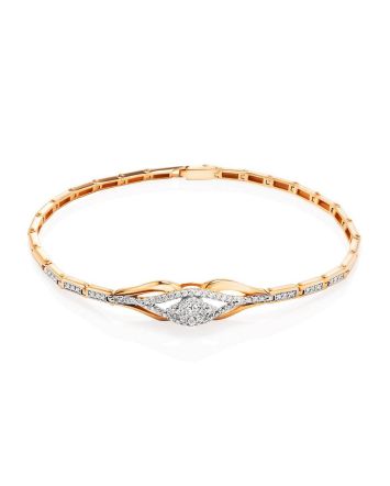 Fabulous Golden Bracelet With Diamonds, image 