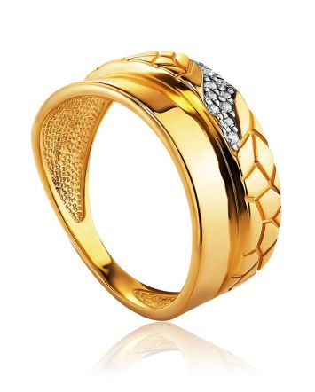 Luminous Gold Plated Band Ring, Ring Size: 6 / 16.5, image 