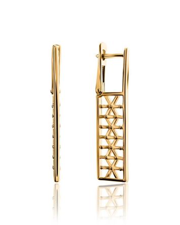 Geometric Gold Plated Earrings, image 