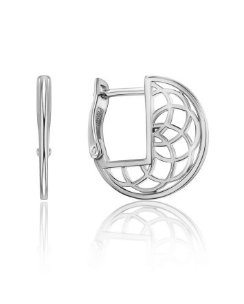 Boho Chic Style Silver Laced Earrings The Sacral, image 