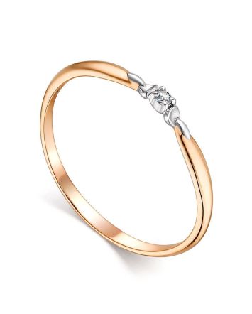Refined Gold Diamond Ring, Ring Size: 5.5 / 16, image 