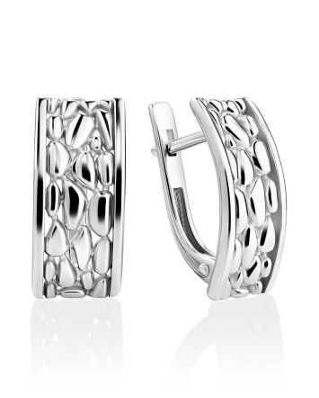 Silver Pebbled Earrings The Sacral, image 
