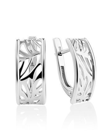 Silver Laser Cut Earrings The Sacral, image 
