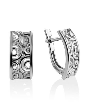 Silver Laser Cut Earrings The Sacral, image 