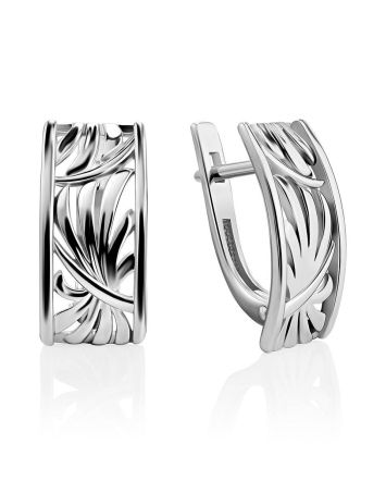 Silver Laser Cut Earrings The Sacral, image 