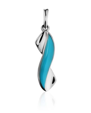 Sterling Silver Pendant With Enamel, image 