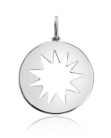 Round Silver Flat Pendant The Enigma, image 