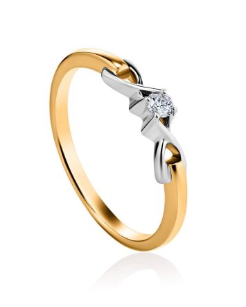 Refined Gold Diamond Ring, Ring Size: 5.5 / 16, image 