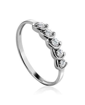 White Gold Diamond Ring, Ring Size: 6.5 / 17, image 