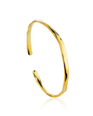 Luxurious Gold-Plated Silver Bangle The Liquid, image 