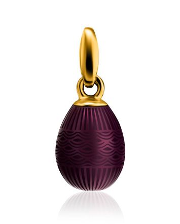 Purple Enamel Egg Shaped Pendant The Romanov, image 
