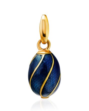 Blue Enamel Egg Shaped Pendant The Romanov, image 
