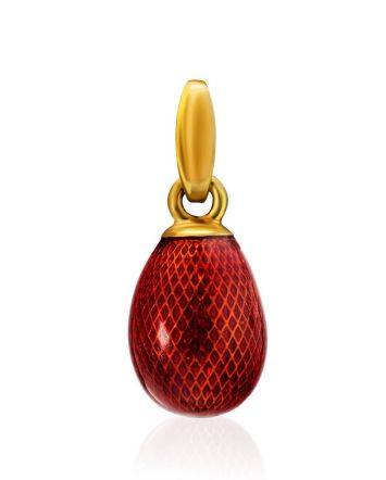 Red Enamel Egg Shaped Pendant The Romanov, image 