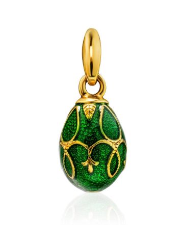 Green Enamel Egg Shaped Pendant The Romanov, image 