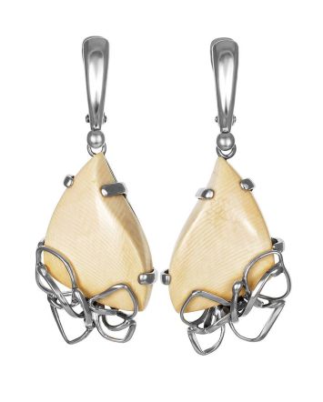 Fabulous Silver Dangles With Mammoth Tusk The Era, image 