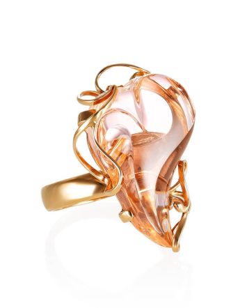 Gorgeous Adjustable Ring With Natural Morganite The Serenade, Ring Size: Adjustable, image 
