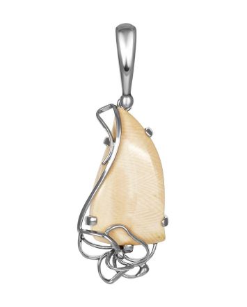 Wonderful Mammoth Tusk Silver Pendant The Era, image 