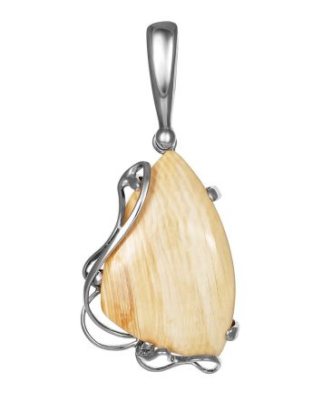 Handcrafted Silver Pendant With Mammoth Tusk The Era, image 